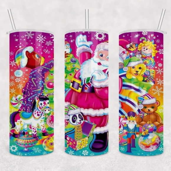 Other - Lisa Frank - “Santa” Tumbler